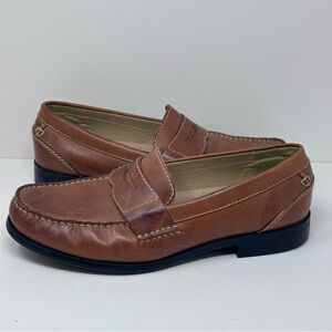 Ralph Lauren CHAPS Leather Penny Loafer - BROWN